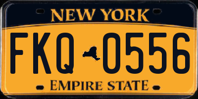 NY license plate FKQ0556