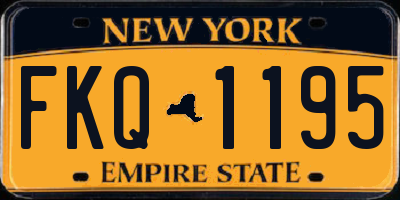 NY license plate FKQ1195