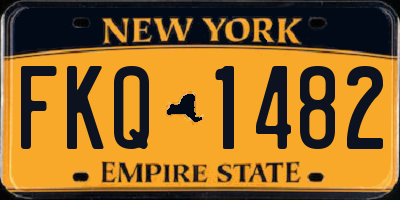 NY license plate FKQ1482