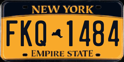 NY license plate FKQ1484