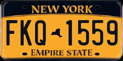 NY license plate FKQ1559
