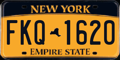 NY license plate FKQ1620
