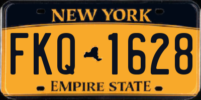 NY license plate FKQ1628
