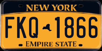 NY license plate FKQ1866