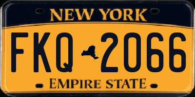NY license plate FKQ2066