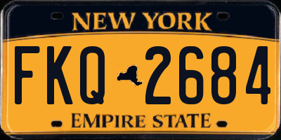 NY license plate FKQ2684