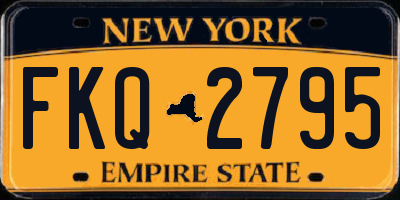 NY license plate FKQ2795