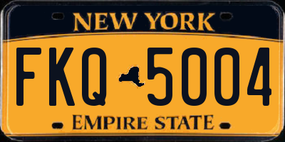 NY license plate FKQ5004