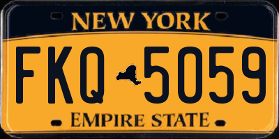 NY license plate FKQ5059