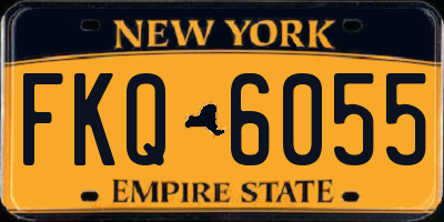NY license plate FKQ6055
