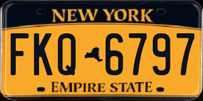 NY license plate FKQ6797