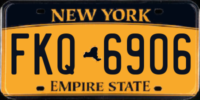 NY license plate FKQ6906