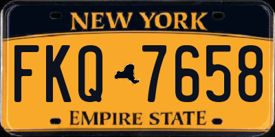 NY license plate FKQ7658