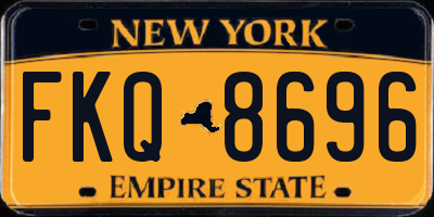NY license plate FKQ8696