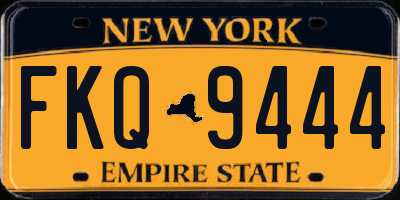 NY license plate FKQ9444