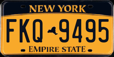 NY license plate FKQ9495
