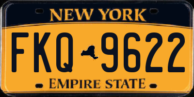 NY license plate FKQ9622