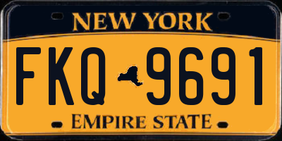 NY license plate FKQ9691