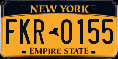 NY license plate FKR0155