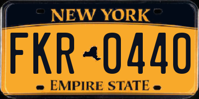 NY license plate FKR0440