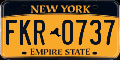 NY license plate FKR0737