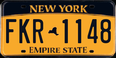 NY license plate FKR1148