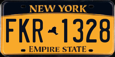 NY license plate FKR1328