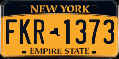 NY license plate FKR1373