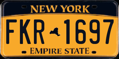 NY license plate FKR1697
