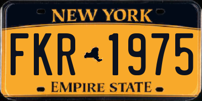 NY license plate FKR1975