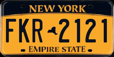 NY license plate FKR2121