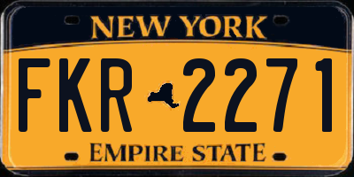 NY license plate FKR2271