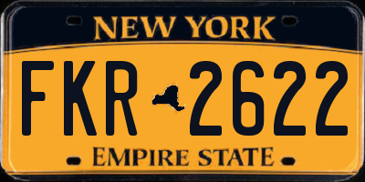 NY license plate FKR2622