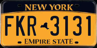 NY license plate FKR3131