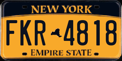 NY license plate FKR4818