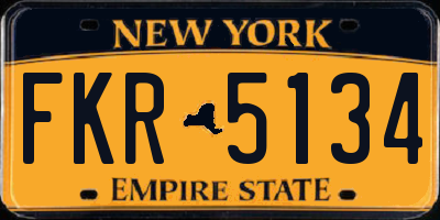 NY license plate FKR5134