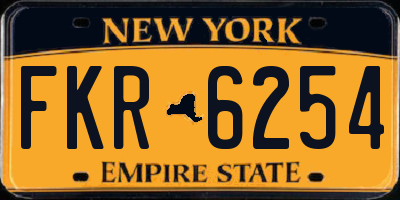 NY license plate FKR6254