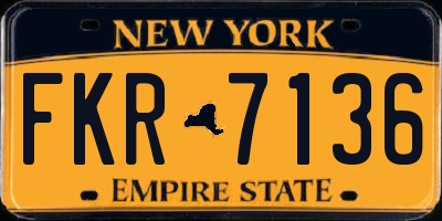 NY license plate FKR7136