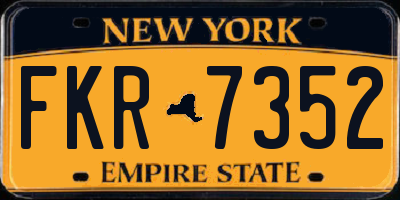 NY license plate FKR7352