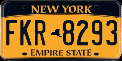 NY license plate FKR8293