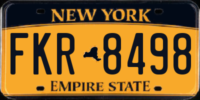 NY license plate FKR8498