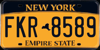 NY license plate FKR8589