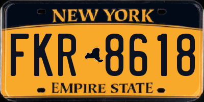 NY license plate FKR8618