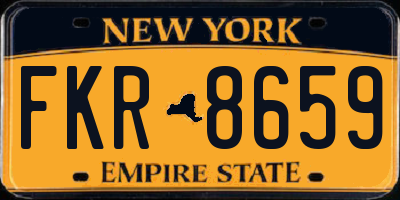 NY license plate FKR8659