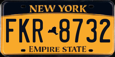 NY license plate FKR8732