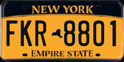 NY license plate FKR8801