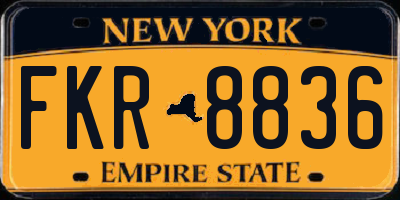 NY license plate FKR8836