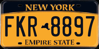 NY license plate FKR8897