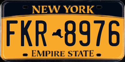 NY license plate FKR8976