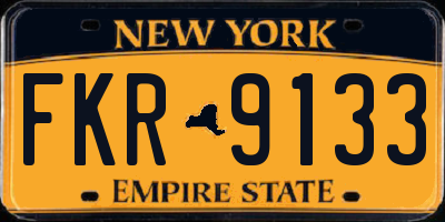 NY license plate FKR9133